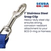 image:imageScuba Choice Shark Coil Lanyard with 1 Steel Snap and Quick Release BucklesBlue