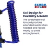 image:imageScuba Choice Shark Coil Lanyard with 1 Steel Snap and Quick Release BucklesBlue