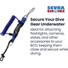 image:imageScuba Choice Shark Coil Lanyard with 1 Steel Snap and Quick Release BucklesBlue