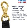 image:imageScuba Choice Swivel Eye Snap Hooks with Webbing Strap Marine Grade 314 Industrial Brass Hook for Flags Scuba Diving and Leashes  Heavy Duty Solid Brass Snap Hooks for Reliable Gear Attachment325 with strap