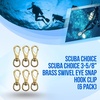 image:imageScuba Choice Swivel Eye Snap Hooks with Webbing Strap Marine Grade 314 Industrial Brass Hook for Flags Scuba Diving and Leashes  Heavy Duty Solid Brass Snap Hooks for Reliable Gear Attachment35