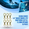 image:imageScuba Choice Swivel Eye Snap Hooks with Webbing Strap Marine Grade 314 Industrial Brass Hook for Flags Scuba Diving and Leashes  Heavy Duty Solid Brass Snap Hooks for Reliable Gear Attachment44