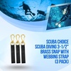 image:imageScuba Choice Swivel Eye Snap Hooks with Webbing Strap Marine Grade 314 Industrial Brass Hook for Flags Scuba Diving and Leashes  Heavy Duty Solid Brass Snap Hooks for Reliable Gear Attachment325 with strap