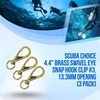 image:imageScuba Choice Swivel Eye Snap Hooks with Webbing Strap Marine Grade 314 Industrial Brass Hook for Flags Scuba Diving and Leashes  Heavy Duty Solid Brass Snap Hooks for Reliable Gear Attachment44