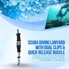 image:imageScuba Clips Lanyard with Dual Clips and Quick Release Buckle Scuba Accessory for Diving Dive Clip for Equipment EssentialsBlack