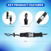 image:imageScuba Clips Lanyard with Dual Clips and Quick Release Buckle Scuba Accessory for Diving Dive Clip for Equipment EssentialsBlack