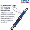 image:imageScuba Clips Lanyard with Dual Clips and Quick Release Buckle Scuba Accessory for Diving Dive Clip for Equipment EssentialsBlue