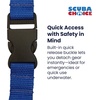 image:imageScuba Clips Lanyard with Dual Clips and Quick Release Buckle Scuba Accessory for Diving Dive Clip for Equipment EssentialsBlue