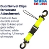 image:imageScuba Clips Lanyard with Dual Clips and Quick Release Buckle Scuba Accessory for Diving Dive Clip for Equipment EssentialsYellow