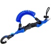 image:imageMagnaClip Quick Release Coil Lanyard with Snap Clip and Stainless Steel Spring Ring for Scuba Diving Gear and moreBlue