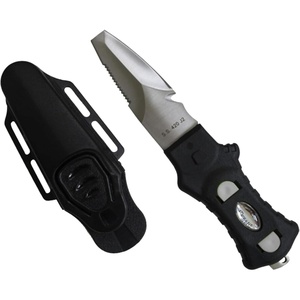 image:imageScuba Choice Compact Stainless Steel Blunt Tip Dive Knife  23 Plain Edge Blade with Ergonomic Nylon Handle Durable for Scuba Diving Snorkeling amp Water Sports  BlackSilver