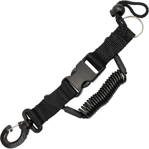 image:imageScuba Choice Diving Dive Black Snappy Coil Camera Lanyard Clip and QB Buckles 13m Coil