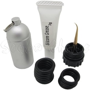 image:imageScuba Choice Mini Dive Tank ORing Repair Kit with 3g Silicone Grease Includes Pick amp 10 Replacement ORingsSilver