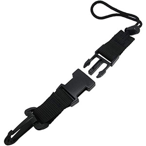 image:imageScuba Choice Scuba Diving Dive Black Lanyard Clip with Webbing Strap Quick Release Buckle