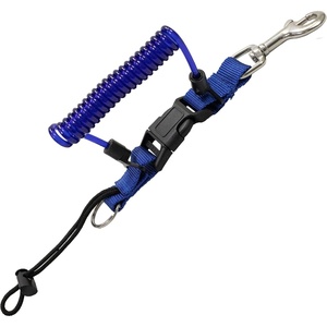 image:imageScuba Choice Shark Coil Lanyard with 1 Steel Snap and Quick Release BucklesBlue