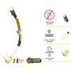 image:imageCressi Foldable Adult Dry Snorkel for Scuba Diving Snorkeling  Alpha Ultra Dry Made in ItalyBlackSilverClear