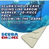 image:imageScuba Choice Cave Diving Line Arrow Marker 10Piece PackGlow in the Dark