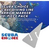 image:imageScuba Choice Cave Diving Line Arrow Marker 10Piece PackWhite