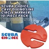 image:imageScuba Choice Cave Diving Line Circle Marker 10pcs PackOrange