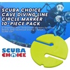image:imageScuba Choice Cave Diving Line Circle Marker 10pcs PackYellow