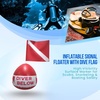 image:imageScuba Choice Diver Below Inflatable Signal Floater with Dive Flag  13 Diameter Red for Safety and Visibility in Water 12 x 11 Flag Durable Easy to Use Ideal Diving Boating amp Water Sports
