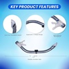image:imageScuba Choice Diving Comocean Free Dive Semi Dry Silicone J Snorkel wSplash Guard Silver Grey One Size