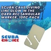 image:imageScuba Choice SCPM5G Cave Diving Line Glow in the Dark Rectangular Marker Pack 10Piece