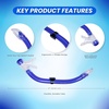 image:imageScuba Choice Scuba Diving Comocean Free Dive Semi Dry Silicone J Snorkel with Splash Guard Blue