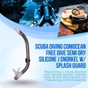 image:imageScuba Choice Scuba Diving Comocean Free Dive Semi Dry Silicone J Snorkel with Splash Guard Translucent Black Medium