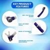 image:imageScuba Choice Scuba Diving Dive Dry Top Straight Snorkel with Purged Valve Blue