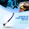image:imageScuba Choice Scuba Diving Dive Dry Top Straight Snorkel with Purged Valve Blue