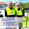 image:imageScuba Choice Snorkel Jacket Vest with Pockets  High Visibility Neon Yellow Adjustable Buoyancy Mesh Pockets for Adult Waist Size 3052 Snorkeling Oral Inflatable Vests