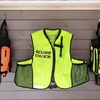 image:imageScuba Choice Snorkel Jacket Vest with Pockets  High Visibility Neon Yellow Adjustable Buoyancy Mesh Pockets for Adult Waist Size 3052 Snorkeling Oral Inflatable Vests