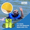 image:imageScuba Choice Snorkel Jacket Vest with Pockets  High Visibility Neon Yellow Adjustable Buoyancy Mesh Pockets for Adult Waist Size 3052 Snorkeling Oral Inflatable Vests