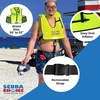 image:imageScuba Choice Snorkel Jacket Vest with Pockets  High Visibility Neon Yellow Adjustable Buoyancy Mesh Pockets for Adult Waist Size 3052 Snorkeling Oral Inflatable Vests