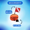 image:imageScuba Choice Spearfishing Buoy Float with Dive Flag  HighVisibility Durable 420D Nylon Cover PVC Bladder for Scuba Diving amp FreedivingBall Float