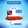 image:imageScuba Choice Spearfishing Buoy Float with Dive Flag  HighVisibility Durable 420D Nylon Cover PVC Bladder for Scuba Diving amp FreedivingTorpedo Float