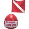 image:imageScuba Choice Diver Below Inflatable Signal Floater with Dive Flag  13 Diameter Red for Safety and Visibility in Water 12 x 11 Flag Durable Easy to Use Ideal Diving Boating amp Water Sports