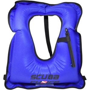 image:imageScuba Choice Snorkel Vest for Adult with Crotch Strap Durable Inflatable Snorkeling Vests fit Adults Over 200lbs Easy Oral Inflator Nylon amp TPU Material  Royal Blue XL