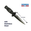 image:imageScuba Choice 85 Spearfishing Dive Knife Low Volume PointTip Black StainlessSteel Blade Sharp 45 Blade Lightweight Sheath amp 2 Straps for Diving Spearfishing and Outdoor Adventures