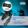 image:imageScuba Choice Compact 7 Stainless Steel Point Tip BCD Knife 420 Stainless Steel Blade Ergonomic Moulded Nylon Grip Compact for Scuba Diving Outdoor amp Survival Use
