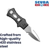 image:imageScuba Choice Compact 7 Stainless Steel Point Tip BCD Knife 420 Stainless Steel Blade Ergonomic Moulded Nylon Grip Compact for Scuba Diving Outdoor amp Survival Use