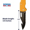 image:imageScuba Choice Foldable BCD Dive Knife with Pointed Tip Black StainlessSteel Blade  Compact Lightweight RustResistant EasytoStore Tool for Diving Snorkeling Spearfishing Safety GearOrange