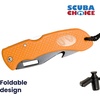 image:imageScuba Choice Foldable BCD Dive Knife with Pointed Tip Black StainlessSteel Blade  Compact Lightweight RustResistant EasytoStore Tool for Diving Snorkeling Spearfishing Safety GearOrange