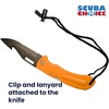 image:imageScuba Choice Foldable BCD Dive Knife with Pointed Tip Black StainlessSteel Blade  Compact Lightweight RustResistant EasytoStore Tool for Diving Snorkeling Spearfishing Safety GearOrange