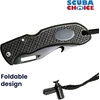 image:imageScuba Choice Foldable BCD Dive Knife with Pointed Tip Black StainlessSteel Blade  Compact Lightweight RustResistant EasytoStore Tool for Diving Snorkeling Spearfishing Safety GearBlack