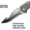 image:imageScuba Choice Foldable BCD Dive Knife with Pointed Tip Black StainlessSteel Blade  Compact Lightweight RustResistant EasytoStore Tool for Diving Snorkeling Spearfishing Safety GearBlack