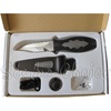 image:imageScuba Choice Spearfishing Knife  75 Foldable StainlessSteel Blade with Sheath QuickRelease Button Durable for Scuba Diving Free Diving Spearfishing Gear  BlackGrey