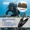 image:imageScuba Choice Spearfishing Knife  75 Foldable StainlessSteel Blade with Sheath QuickRelease Button Durable for Scuba Diving Free Diving Spearfishing Gear  BlackGrey