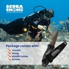 image:imageScuba Choice Spearfishing Knife  75 Foldable StainlessSteel Blade with Sheath QuickRelease Button Durable for Scuba Diving Free Diving Spearfishing Gear  BlackGrey